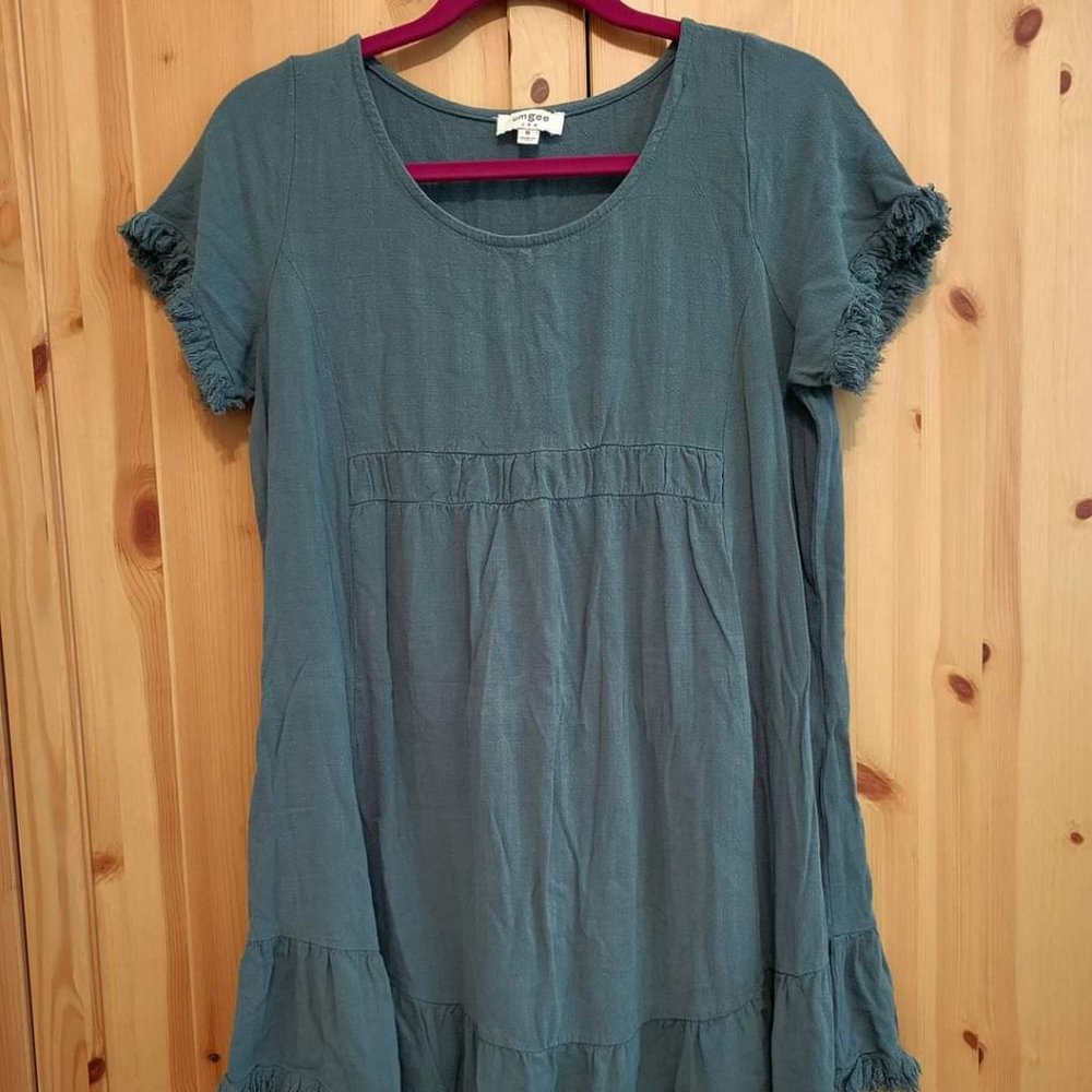 Umgee Fringe Tunic/Short Dress